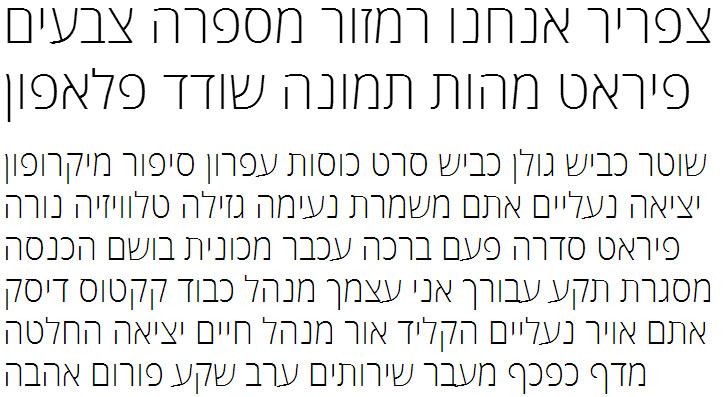 Open Sans Hebrew Light Regular Hebrew Font
