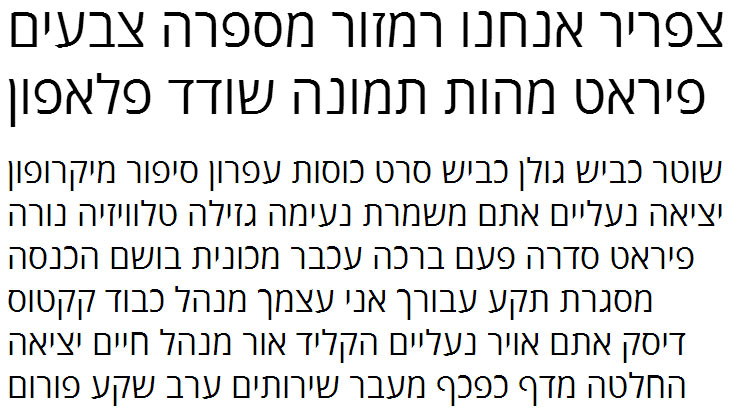 Open Sans Hebrew Regular Hebrew Font