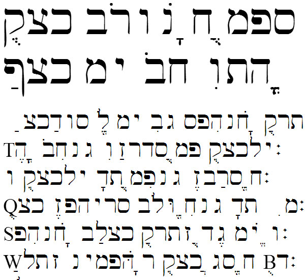 SP Ezra Hebrew Font