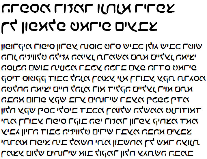 X_Choco Hebrew Font